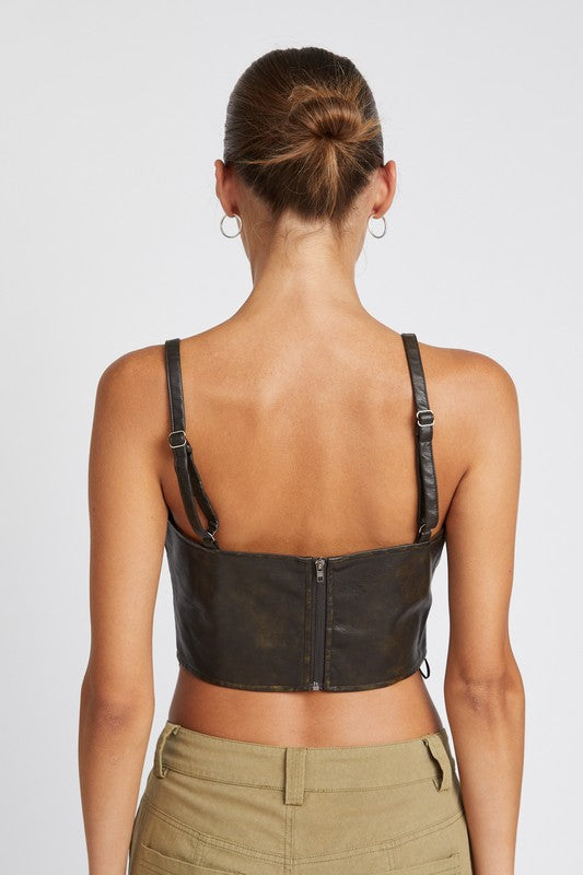 VINTAGE LEATHER TANK TOP